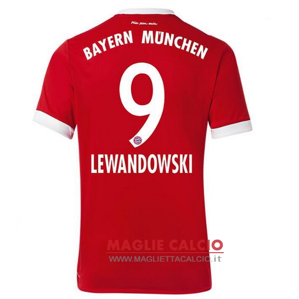 nuova maglietta bayern munich 2017-2018 lewandowski 9 prima